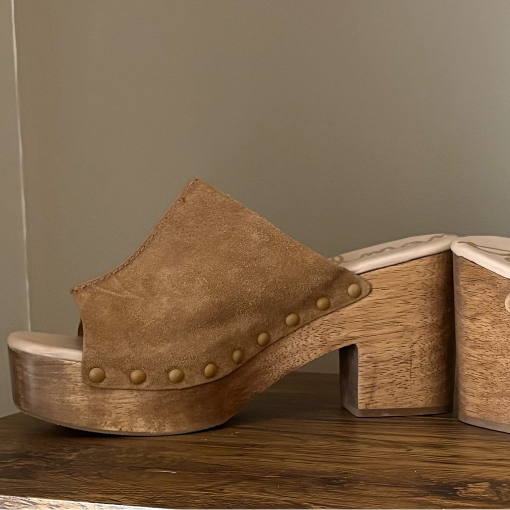 Sam Edelman Josselyn Platform Mules Size 10 Color “Whiskey” - Picture 3 of 11